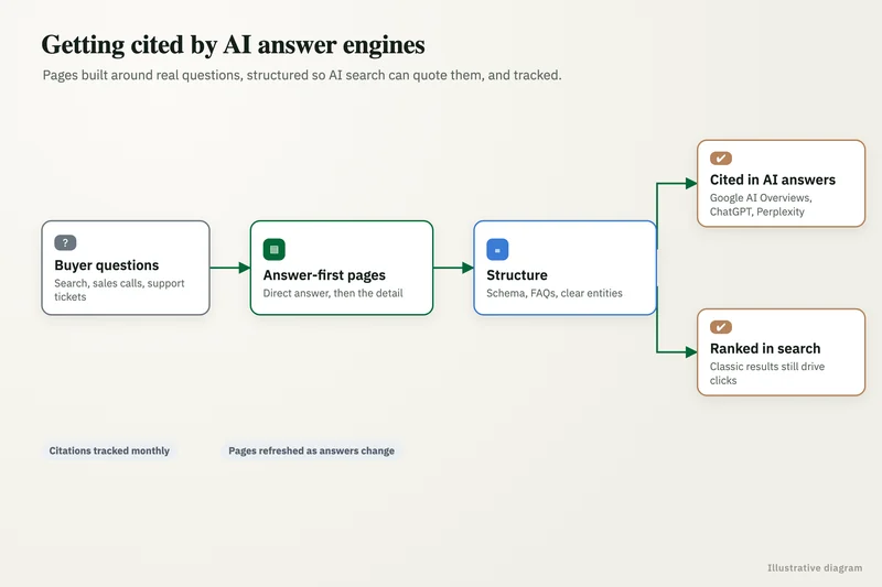 Diagram: Answer engine optimization
